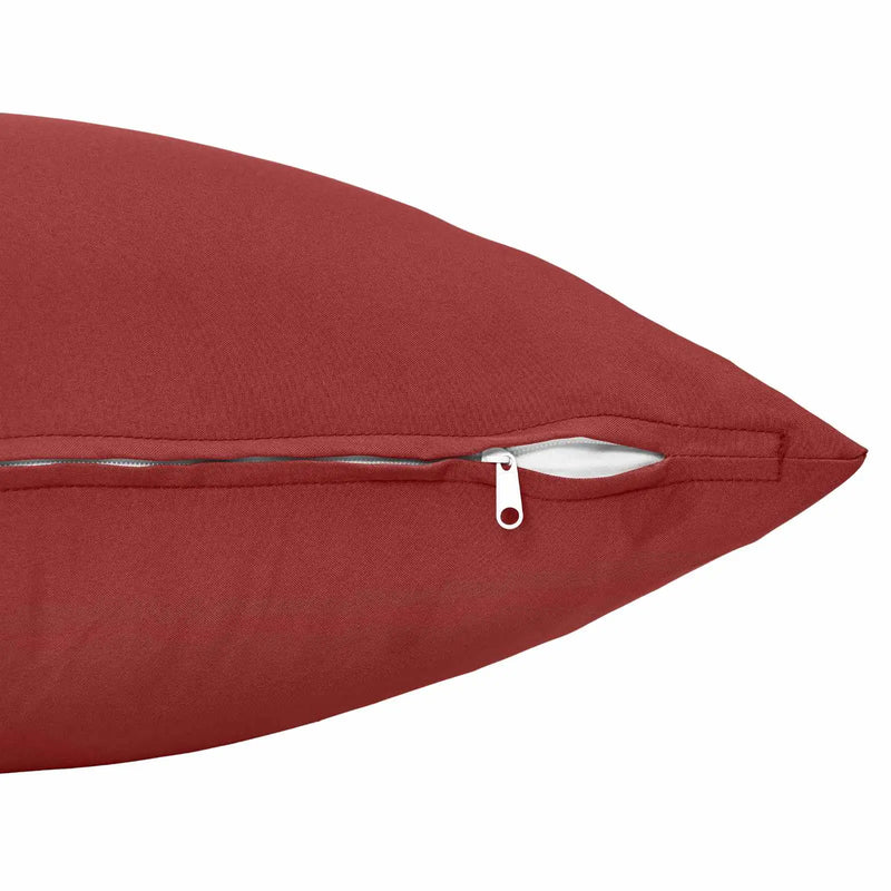 Cushion with Pillow HEERLEN 2 pcs Wine Red Polyester