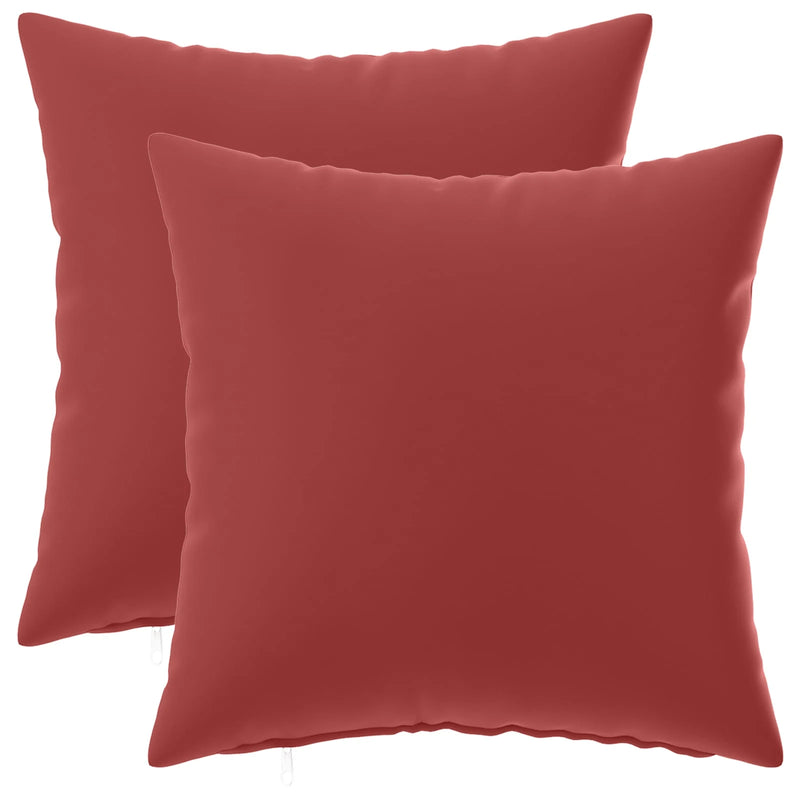Cushion with Pillow HEERLEN 2 pcs Wine Red Polyester