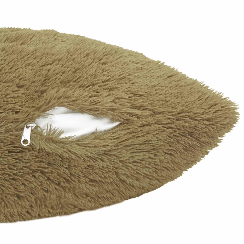 Cushion with Pillow HEERLEN 2 pcs Light Grey PV Fleece