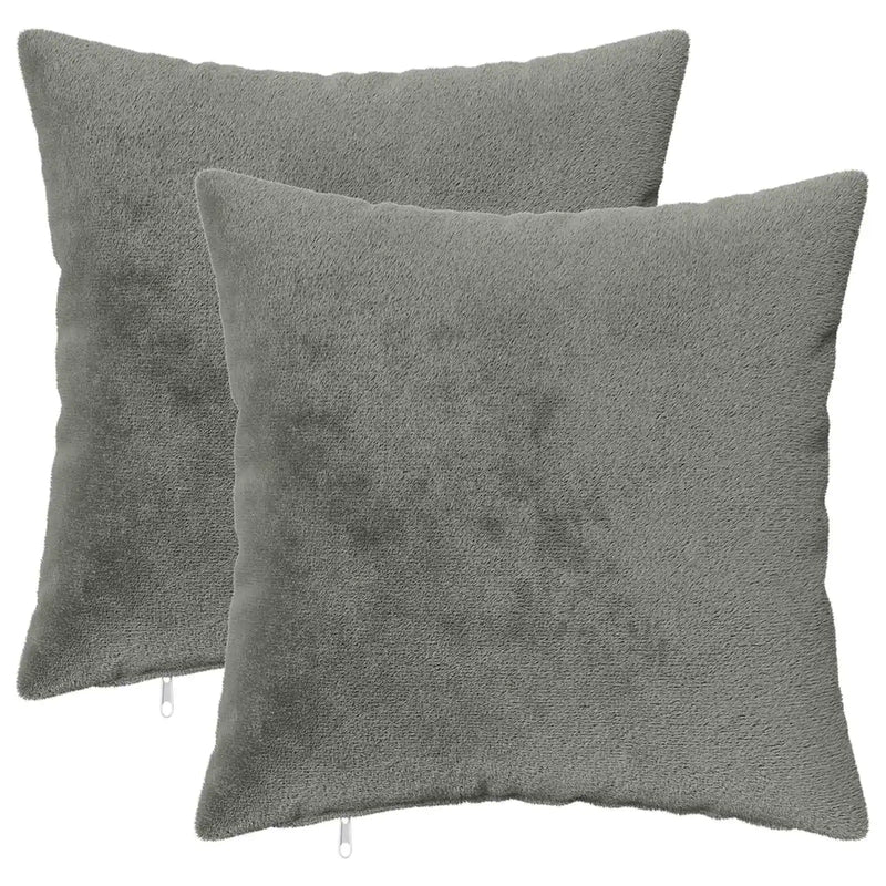Throw Pillow 2 pcs HEERLEN Dark Grey 50 x 50 cm Flannel