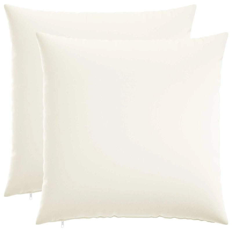 Cushion with Pillow HEERLEN 2 pcs White Fabric