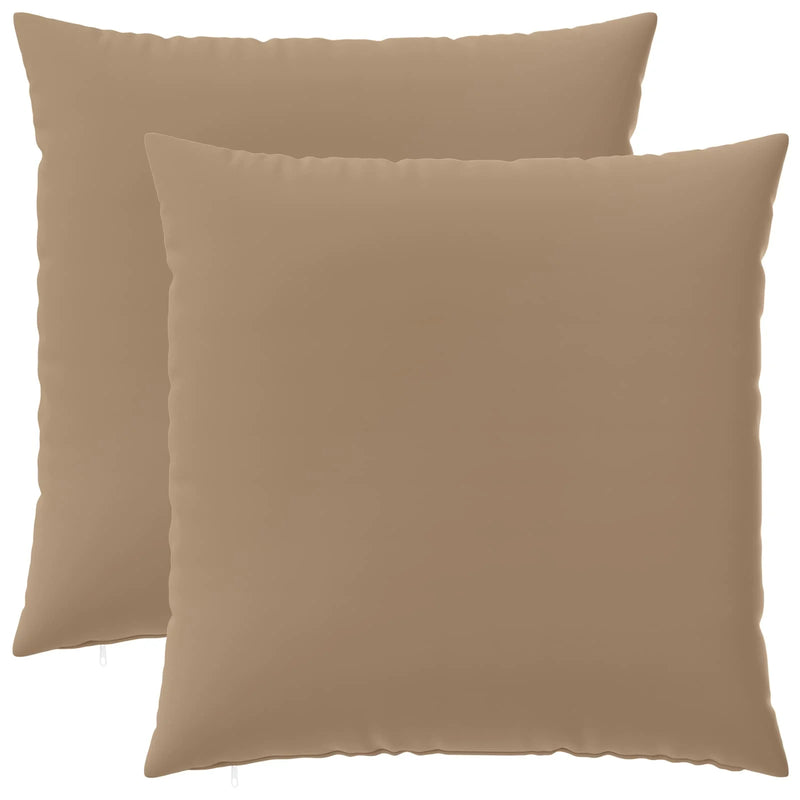 Cushion with Pillow HEERLEN 2 pcs Taupe Polyester