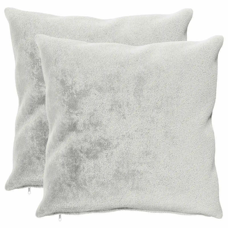 Throw Pillow 2 pcs HEERLEN Light Grey 55 x 55 cm Flannel