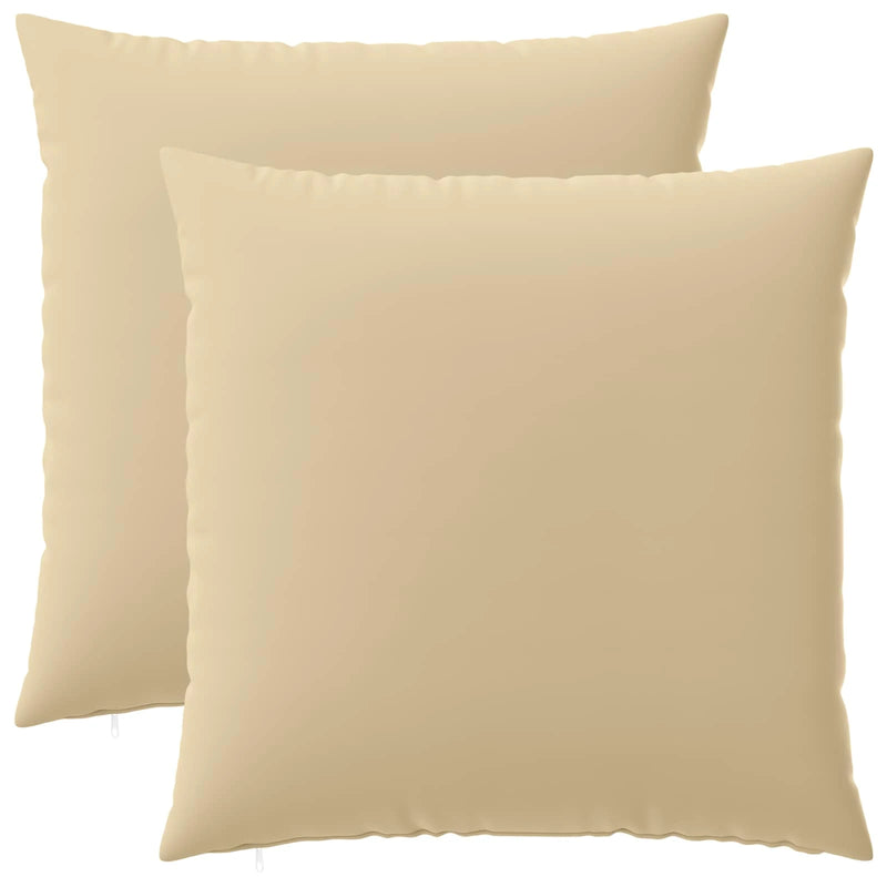 Cushion with Pillow HEERLEN 2 pcs Beige Polyester