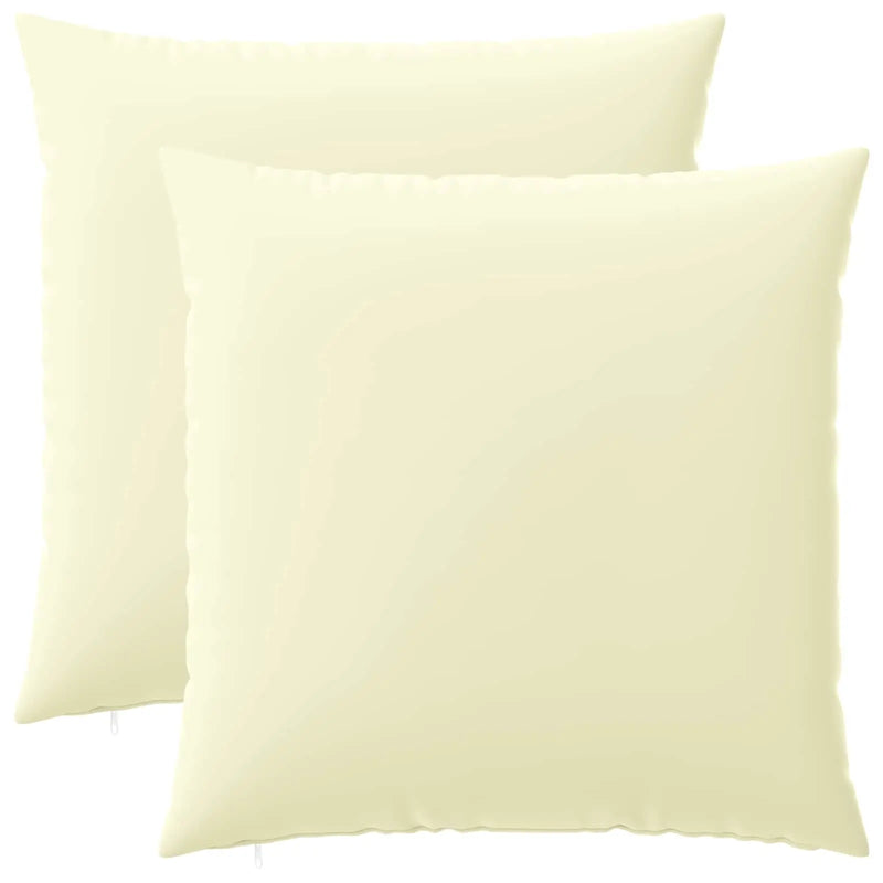Cushion with Pillow HEERLEN 2 pcs Cream Polyester