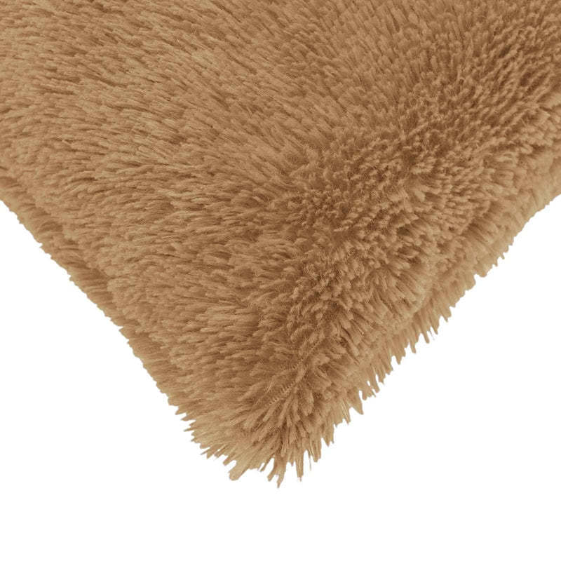 Cushion with Pillow HEERLEN 2 pcs Taupe PV Fleece