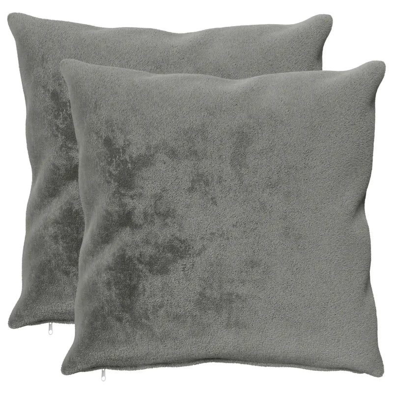 Throw Pillow 2 pcs HEERLEN Dark Grey 60 x 60 cm Flannel