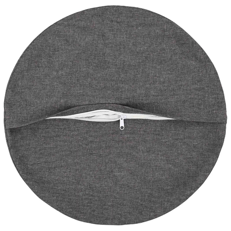 Cushion with Pillow HEERLEN 2 pcs Light Grey Fabric