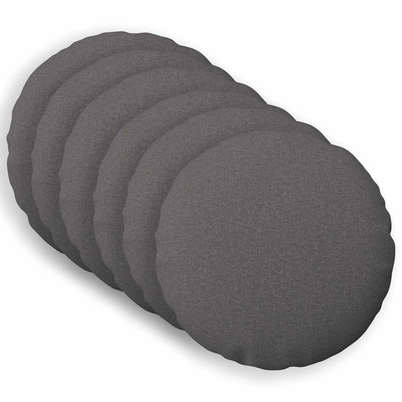 Cushion with Pillow HEERLEN 6 pcs Light Grey Fabric