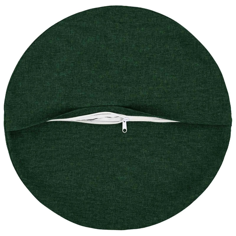 Cushion with Pillow HEERLEN 2 pcs Dark Green Fabric