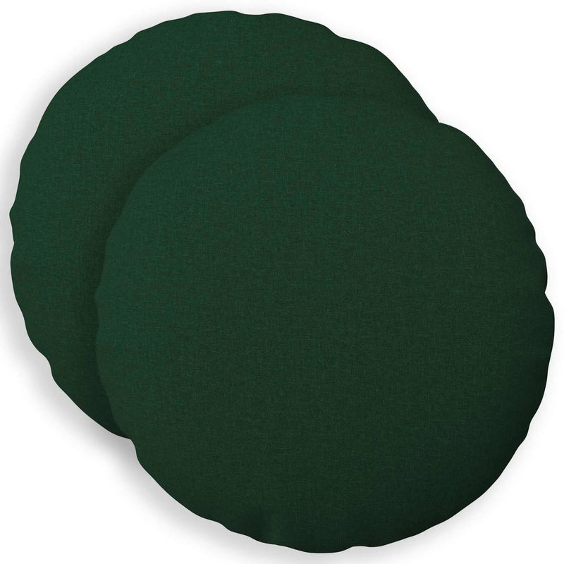 Cushion with Pillow HEERLEN 2 pcs Dark Green Fabric