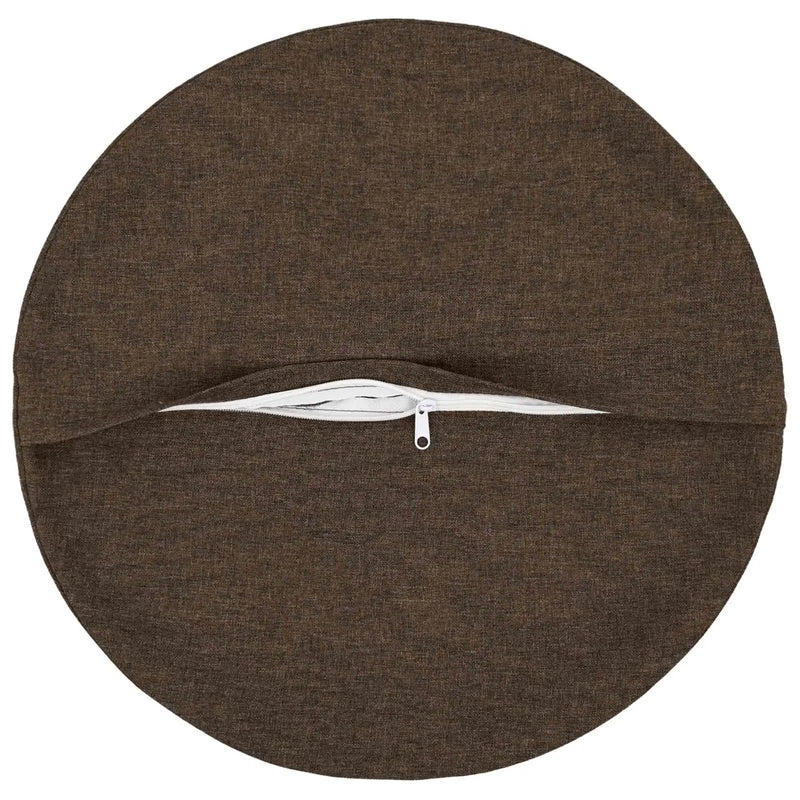 Cushion with Pillow HEERLEN 6 pcs Taupe Fabric
