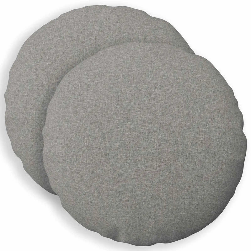 Cushion with Pillow HEERLEN 2 pcs Cloud Grey Fabric