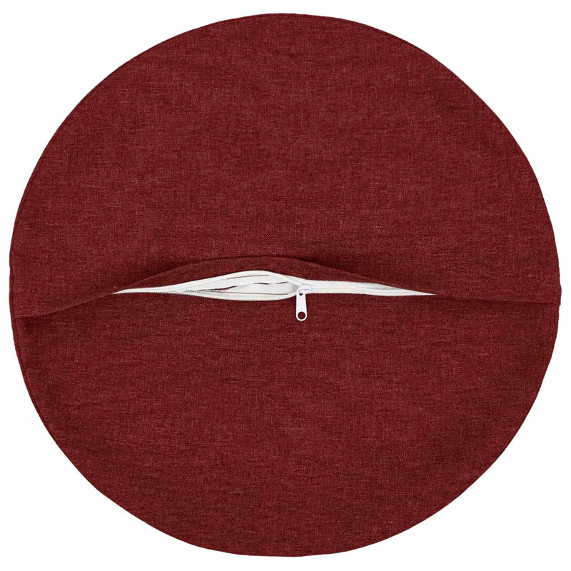 Cushion with Pillow HEERLEN 2 pcs Wine Red Fabric