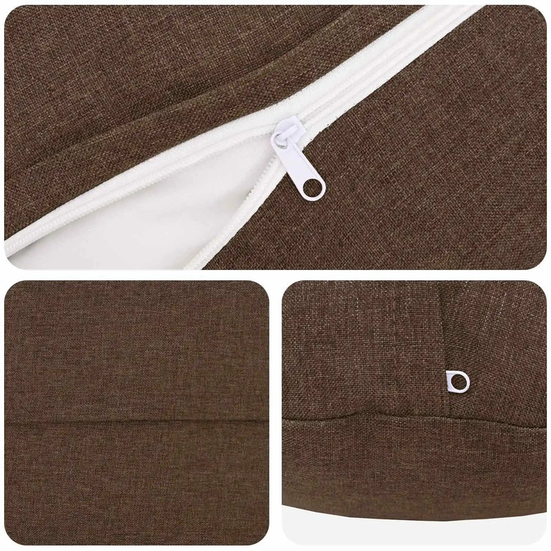 Cushion with Pillow HEERLEN 6 pcs Brown Fabric