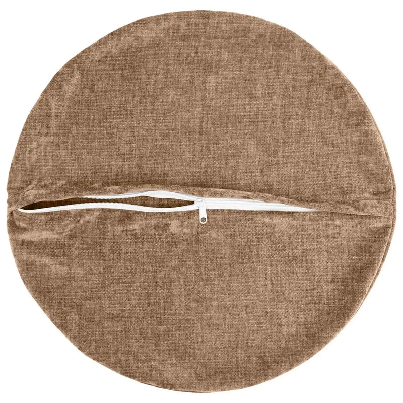 Cushion with Pillow HEERLEN 2 pcs Brown Chenille Fabric
