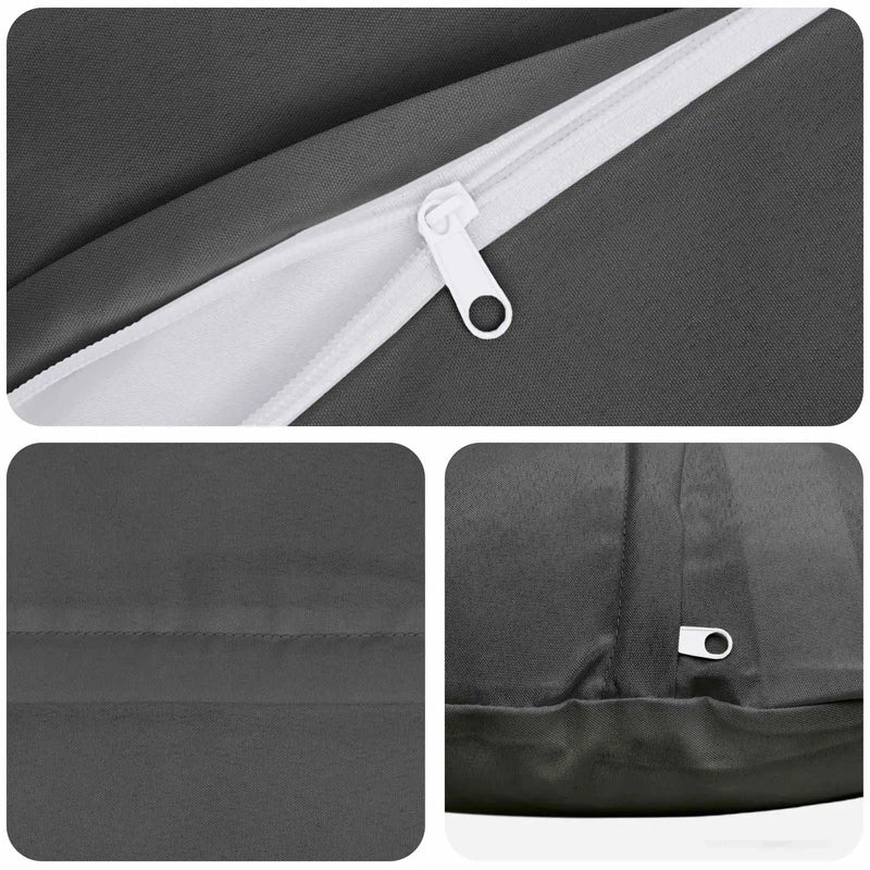 Cushion with Pillow HEERLEN 2 pcs Anthracite Polyester