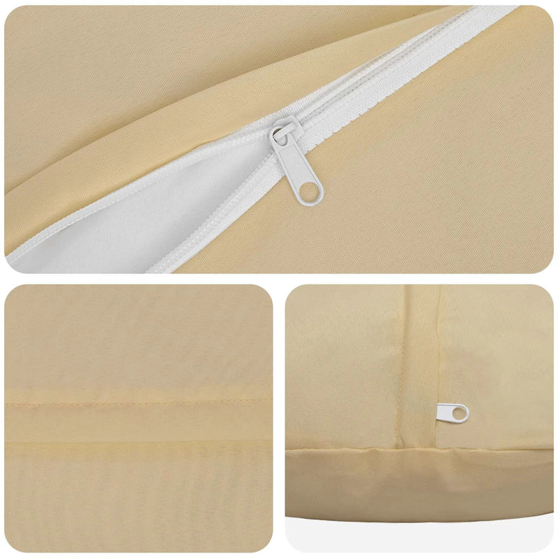 Cushion with Pillow HEERLEN 2 pcs Beige Polyester