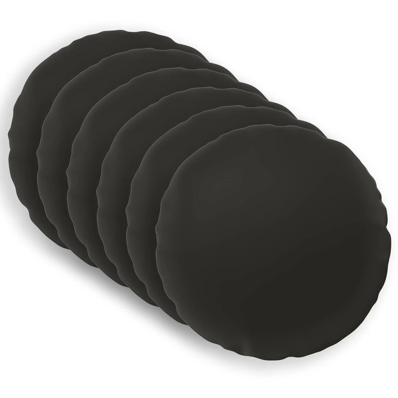 Cushion with Pillow HEERLEN 6 pcs Black Polyester