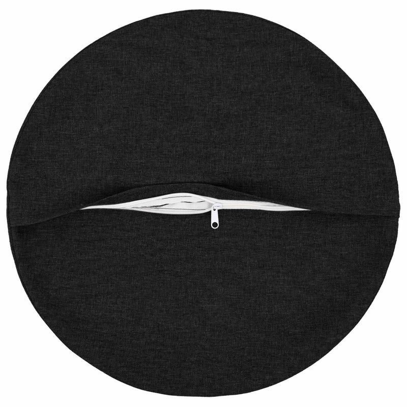 Cushion with Pillow HEERLEN 6 pcs Black Fabric