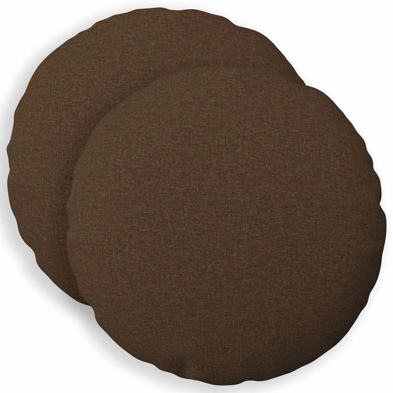 Cushion with Pillow HEERLEN 2 pcs Brown Fabric
