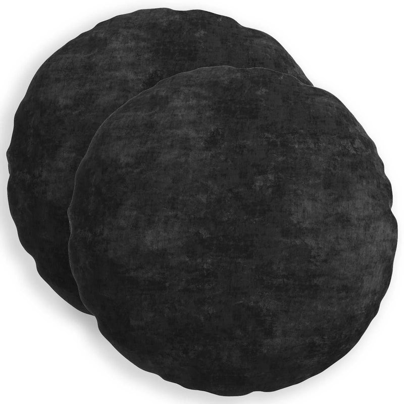 Cushion 2 pcs HEERLEN Anthracite �� 50 cm Chenille Fabric