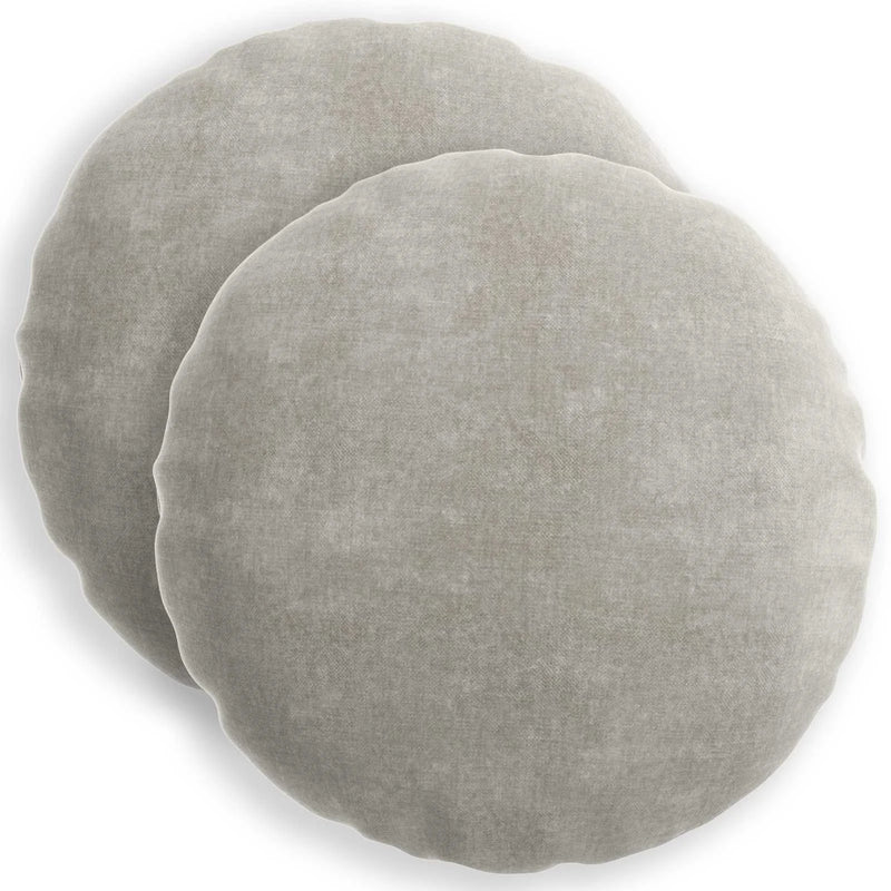Cushion 2 pcs HEERLEN Light Grey �� 50 cm Chenille Fabric