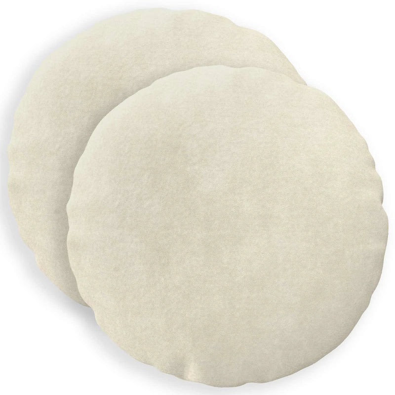 Cushion with Pillow HEERLEN 2 pcs Cream Microfiber Fleece