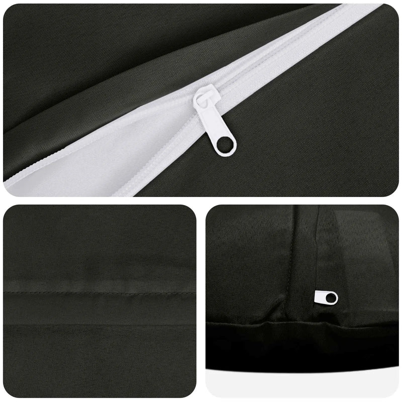 Cushion with Pillow HEERLEN 2 pcs Black Polyester
