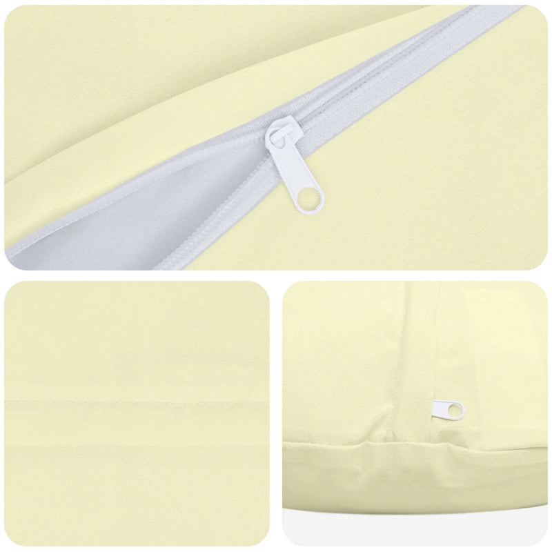 Cushion with Pillow HEERLEN 2 pcs Cream Polyester