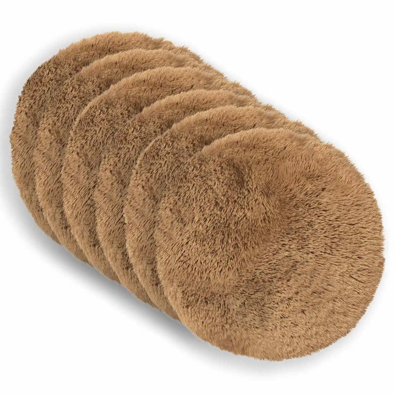 Cushion with Pillow HEERLEN 2 pcs Taupe PV Fleece