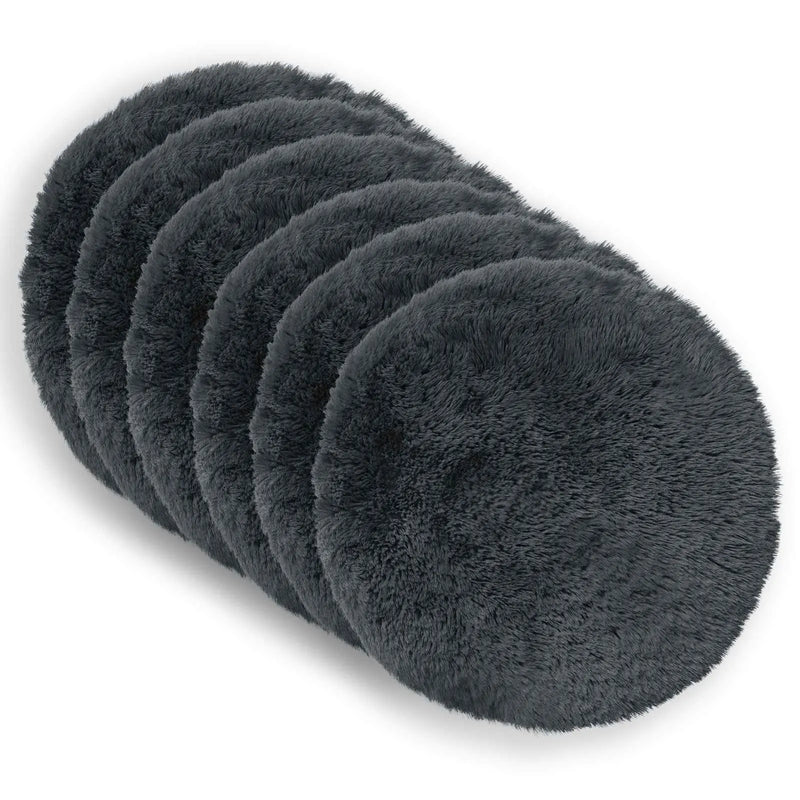 Cushion with Pillow HEERLEN 6 pcs Anthracite PV Fleece