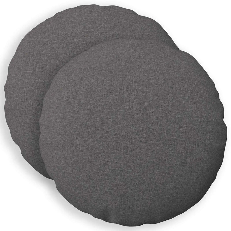 Cushion with Pillow HEERLEN 2 pcs Light Grey Fabric