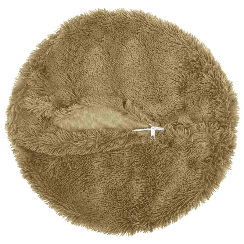 Cushion with Pillow HEERLEN 2 pcs Light Grey PV Fleece