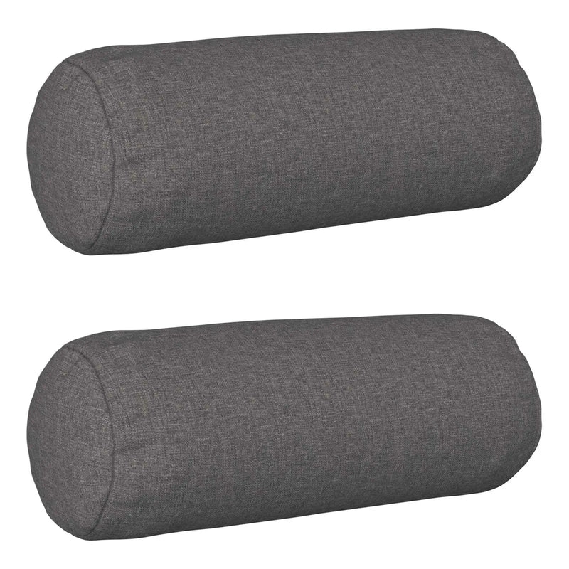 Cushion with Pillow HEERLEN 2 pcs Light Grey Fabric