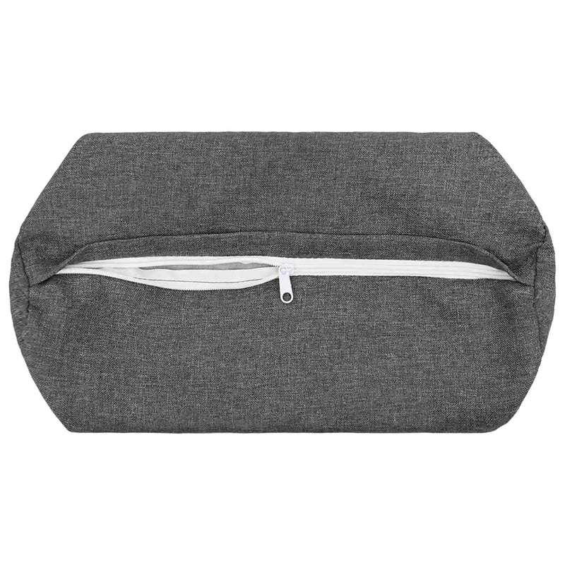Cushion with Pillow HEERLEN 2 pcs Light Grey Fabric
