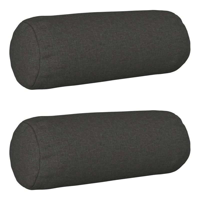 Cushion with Pillow HEERLEN 2 pcs Dark Grey Fabric