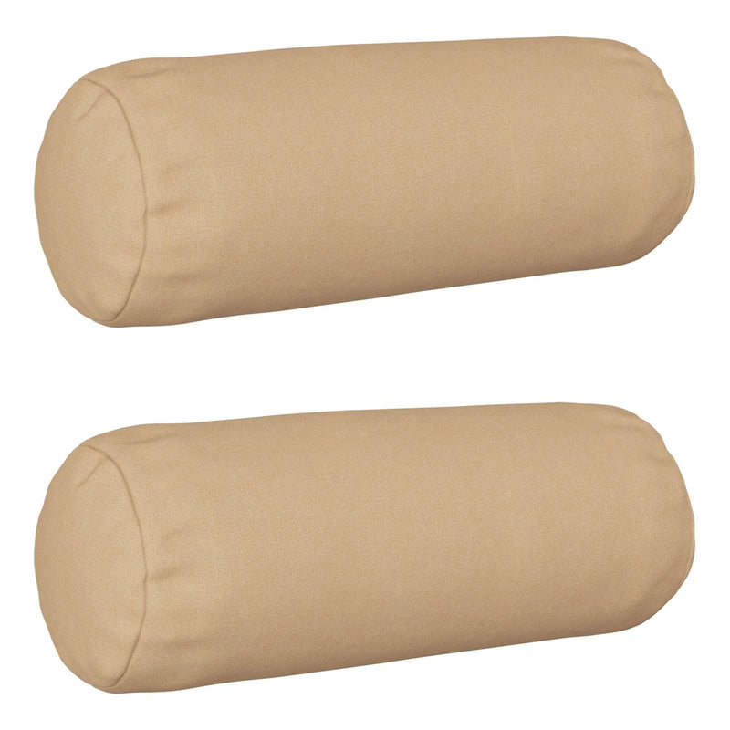 Cushion with Pillow HEERLEN 2 pcs Cream Fabric
