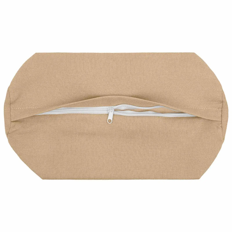 Cushion with Pillow HEERLEN 2 pcs Cream Fabric