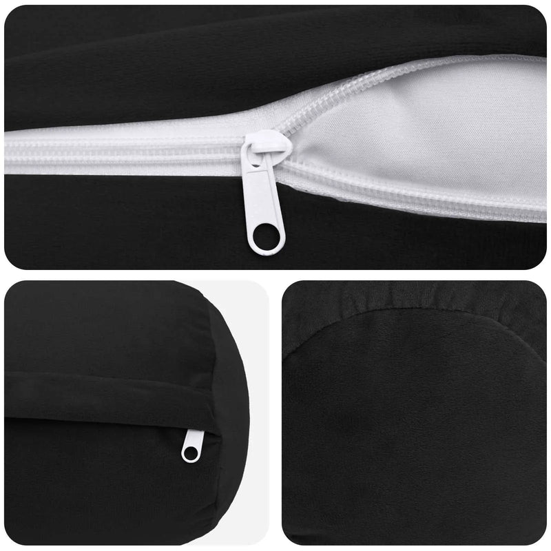 Cushion with Pillow HEERLEN 2 pcs Black Velvet