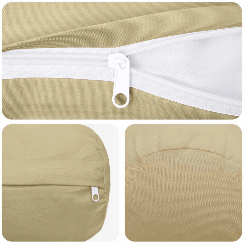 Cushion with Pillow HEERLEN 2 pcs Beige Polyester