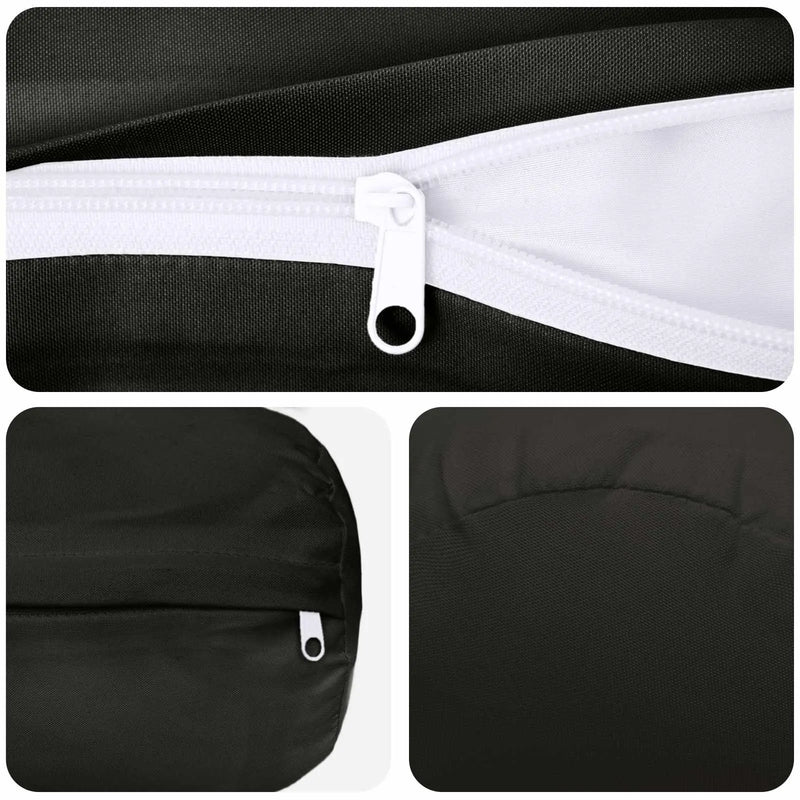 Cushion with Pillow HEERLEN 2 pcs Black Polyester