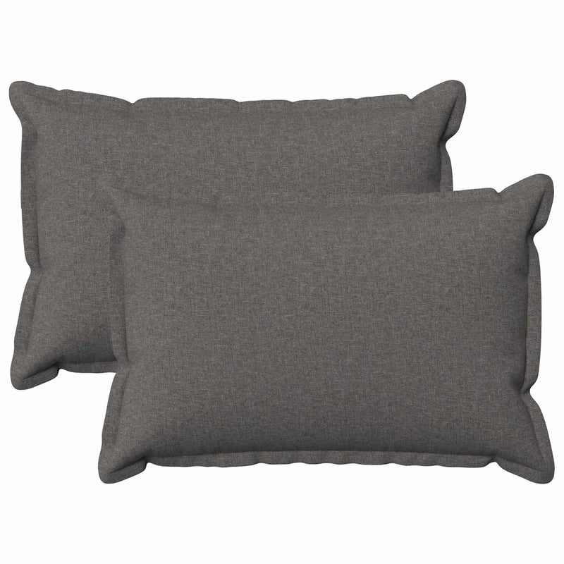 Cushion with Pillow HOUTEN 2 pcs Light Grey Faux Linen