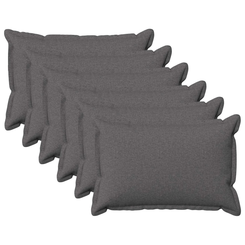 Cushion with Pillow HOUTEN 6 pcs Light Grey Faux Linen