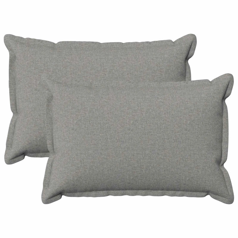 Cushion with Pillow HOUTEN 2 pcs Cloud Grey Faux Linen
