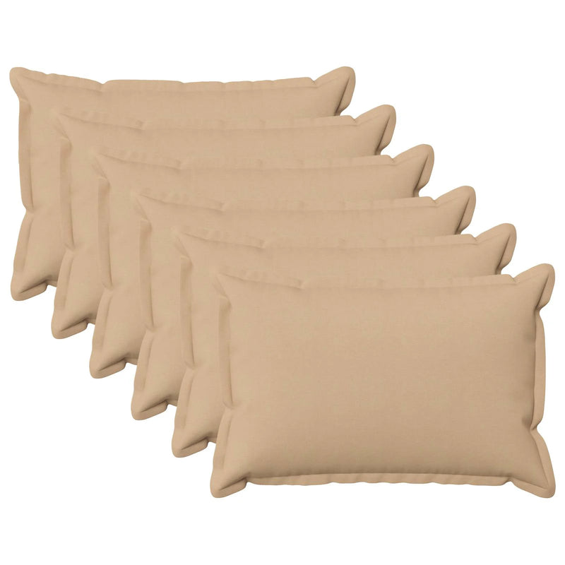 Cushion with Pillow HOUTEN 6 pcs Cream Faux Linen