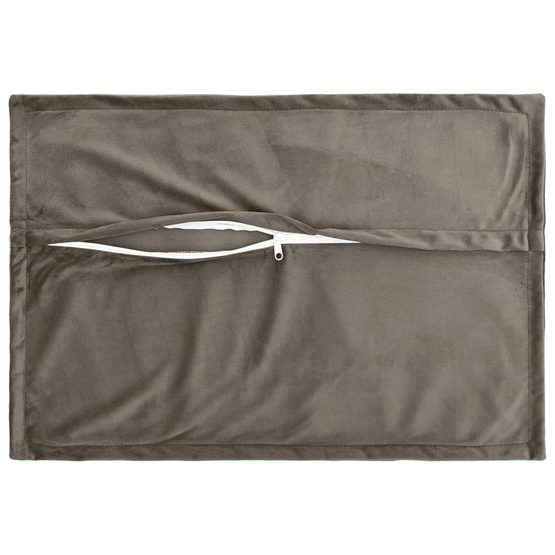 Cushion with Pillow HOUTEN 6 pcs Light Grey Velvet