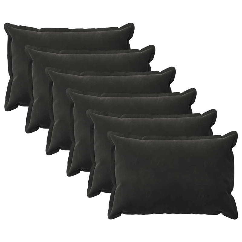 Cushion with Pillow HOUTEN 6 pcs Black Velvet