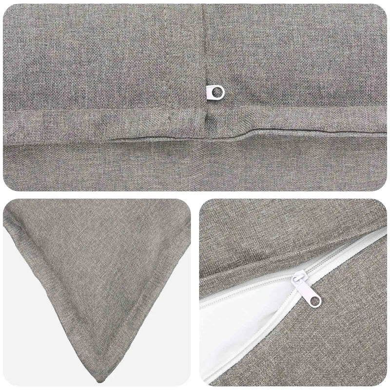 Cushion with Pillow HOUTEN 2 pcs Cloud Grey Faux Linen