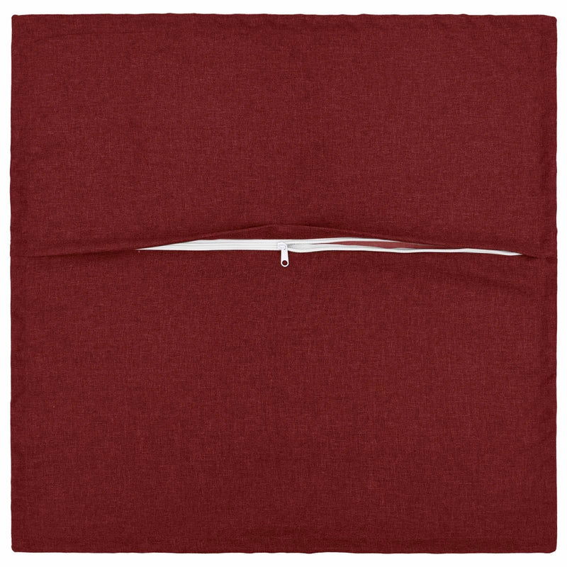 Cushion with Pillow HOUTEN 2 pcs Wine Red Faux Linen